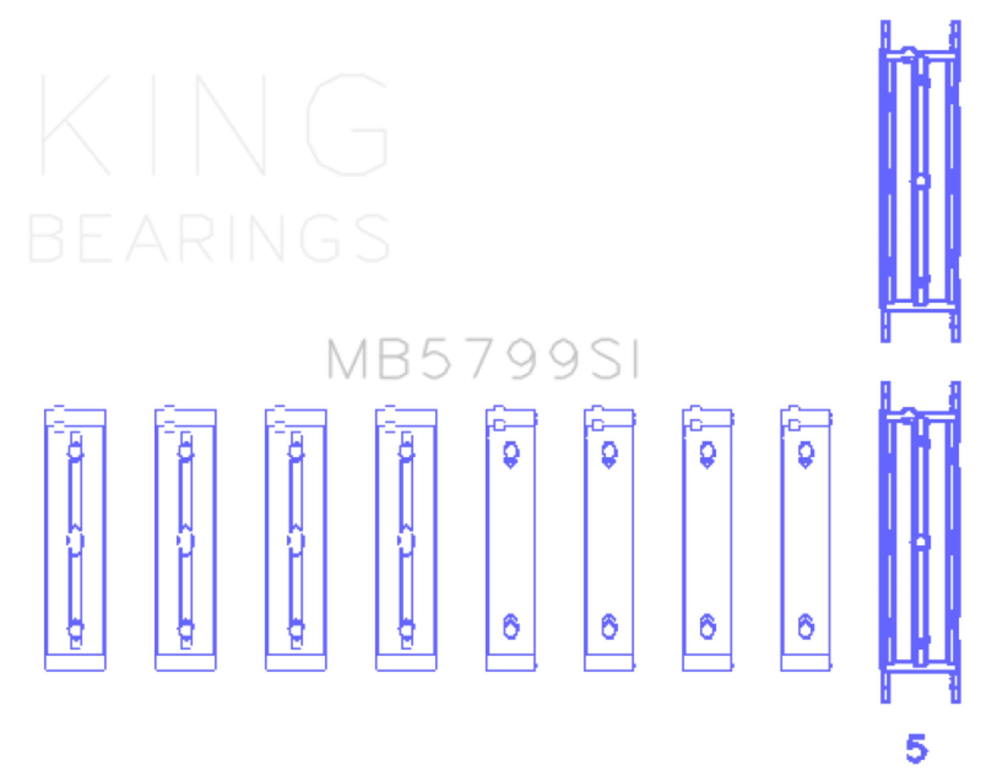 Picture of King Engine Bearings KING Main Bearings - MB5799SI.026