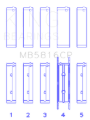 Picture of King Engine Bearings Ford 391CI 32V Turbo V8 Power Stroke/ O/S .040in Main Bearing Set
