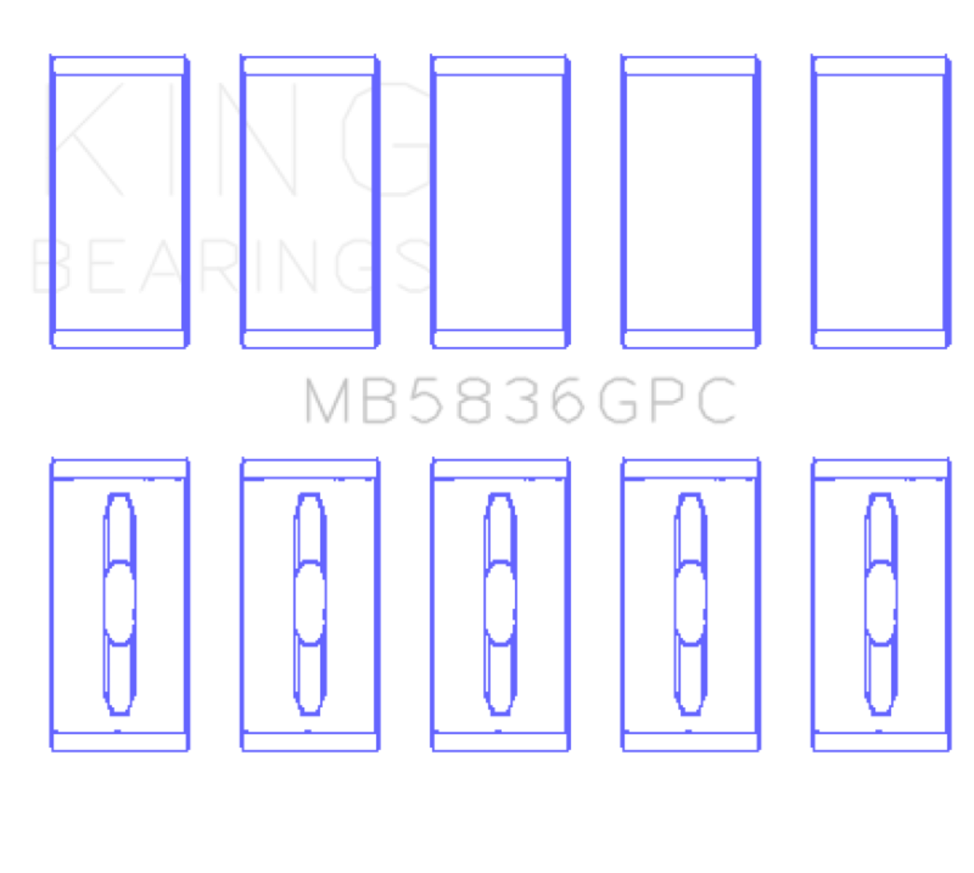 Picture of King Engine Bearings Ford 6.7 Power Stroke V8 Diesel (Size 0.26) Main Bearing Set