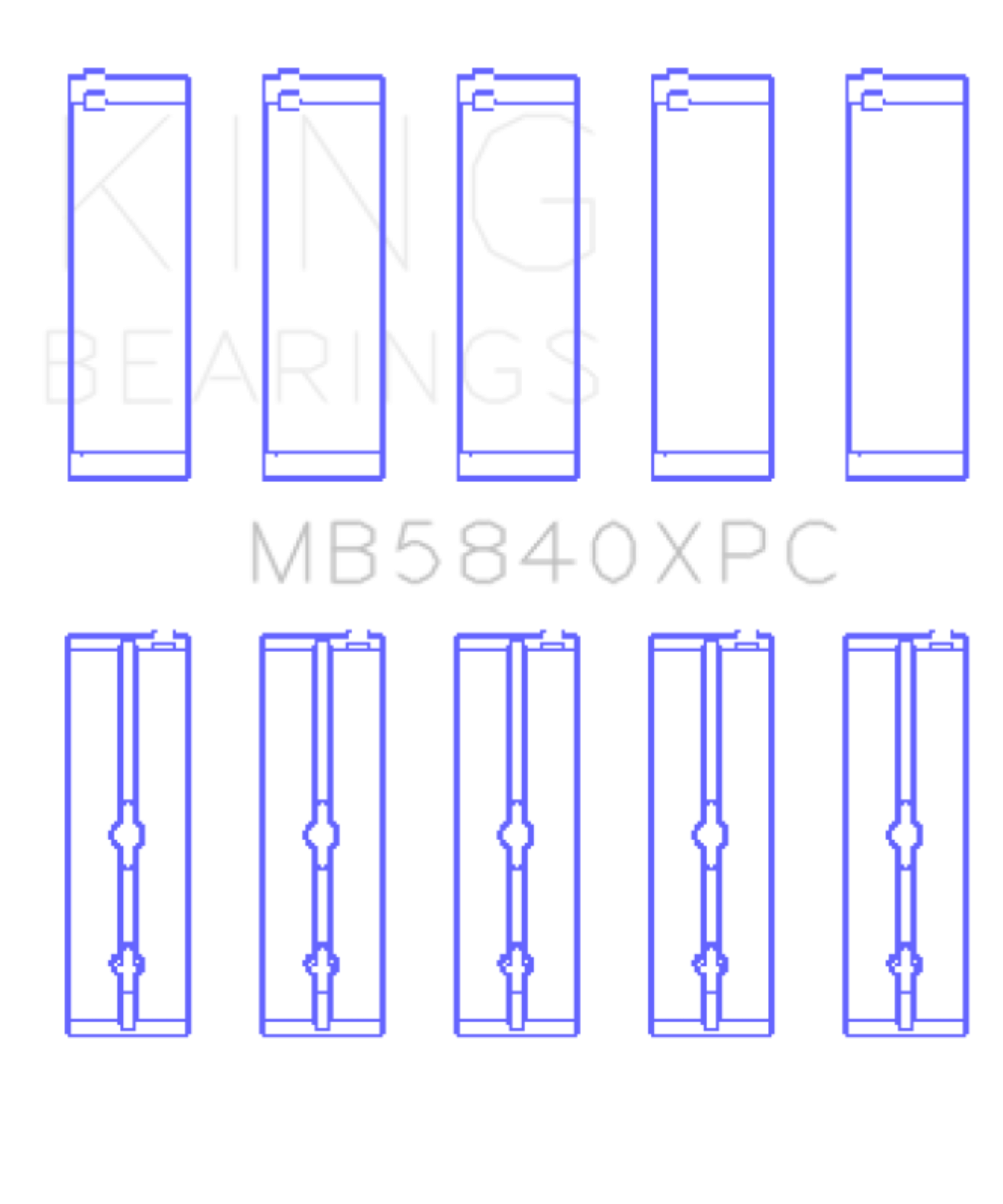 Picture of King Engine Bearings Chrysler 300 Srt8 (Size 0.26) Main Bearing Set