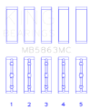 Picture of King Engine Bearings Toyota 3UR-FE Main Bearing Set