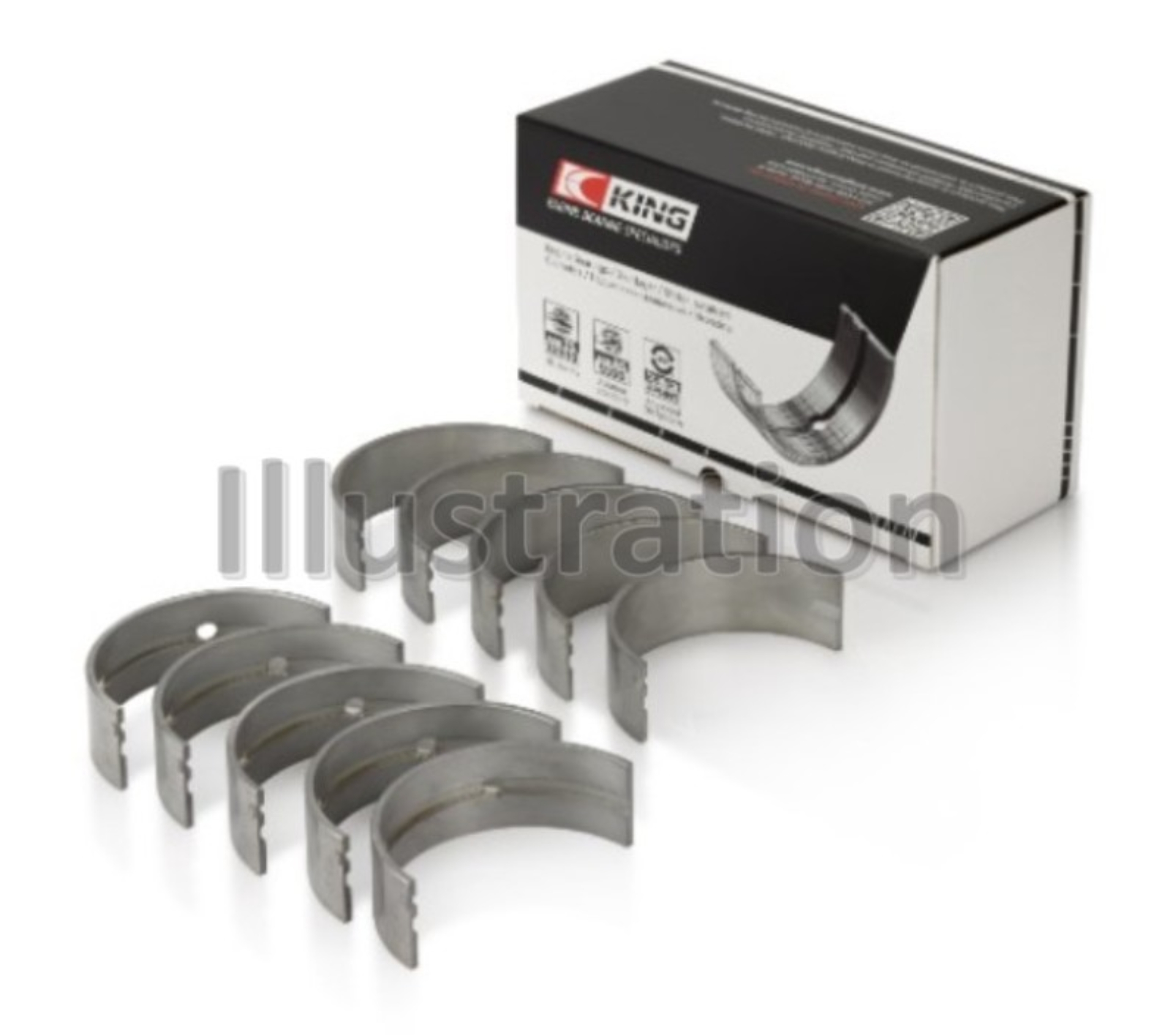 Picture of King Engine Bearings General Motors 169 Lk5 Vortec 16V DOHC (Size 1.0) Main Bearing Set