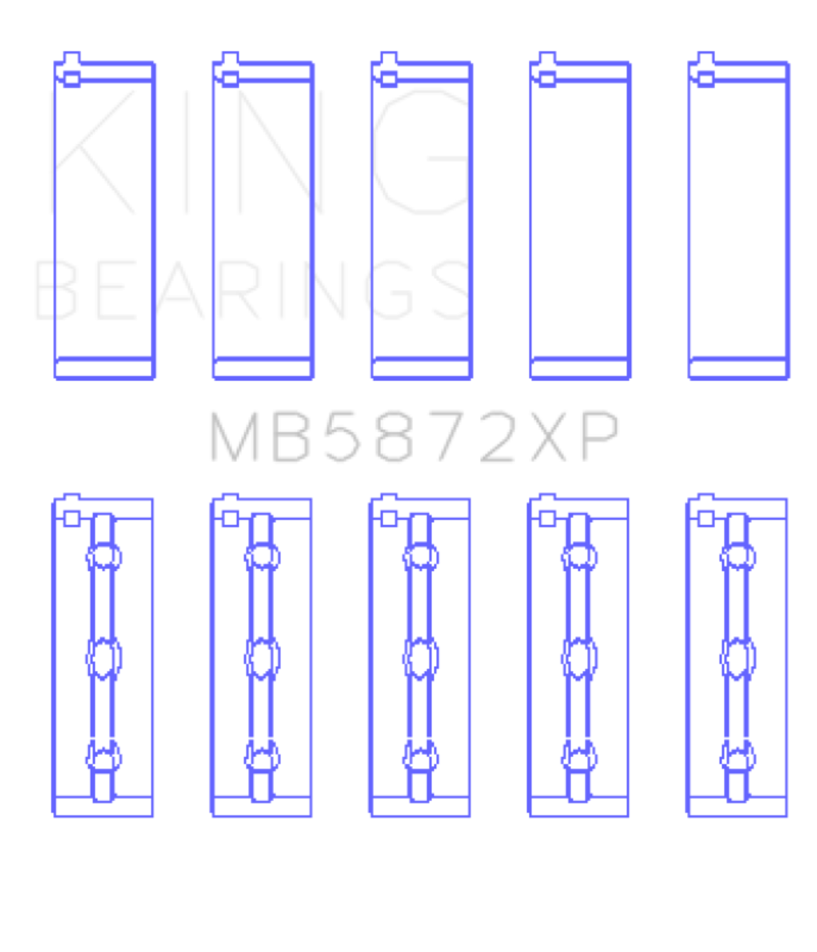 Picture of King Engine Bearings BMW S62 (Size 0.25) Main Bearing Set