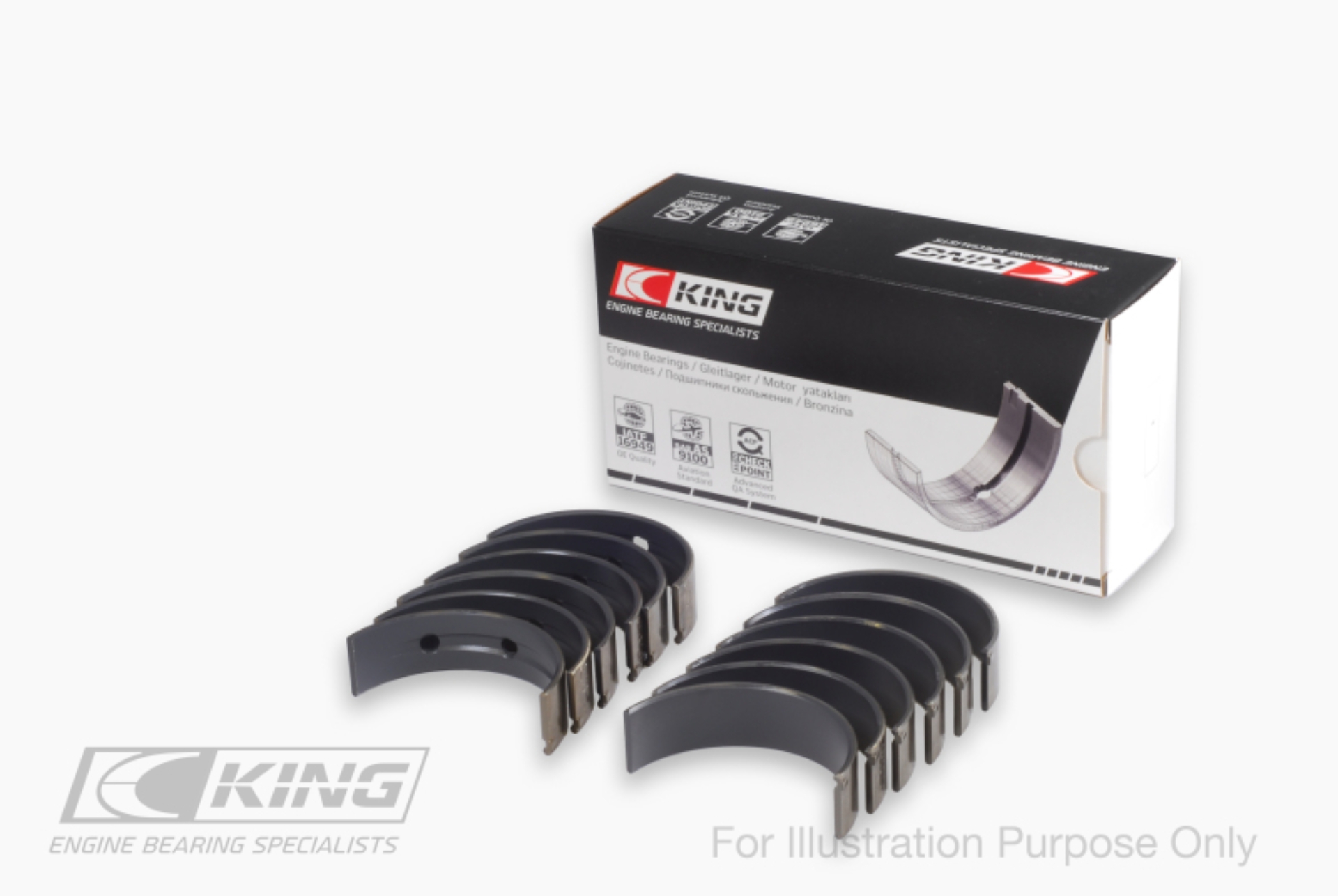 Picture of King Engine Bearings Ford 415 (Size 0.25) Main Bearing Set