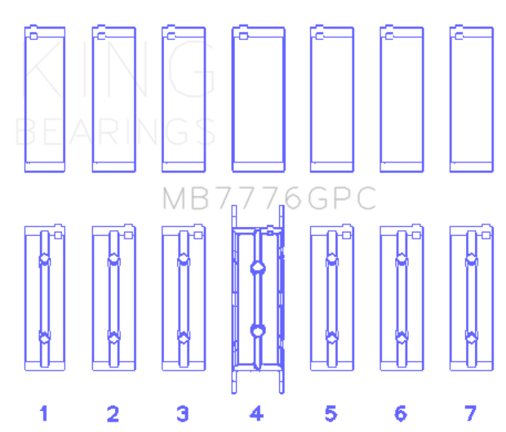 Picture of King Engine Bearings BMW N55 B30A/ N53 B30A/ N52 B30A Main Bearing Set