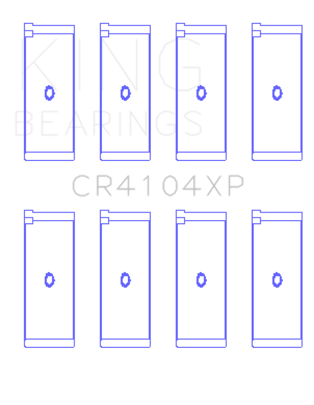 Picture of King Engine Bearings Audi/VW 83-03 1.6L/1.8L/2.0L (Size +0.5) Performance Rod Bearing Set
