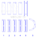 Picture of King Engine Bearings Ford 281CI 4.6L V8 (Size STD) Main Bearing Set