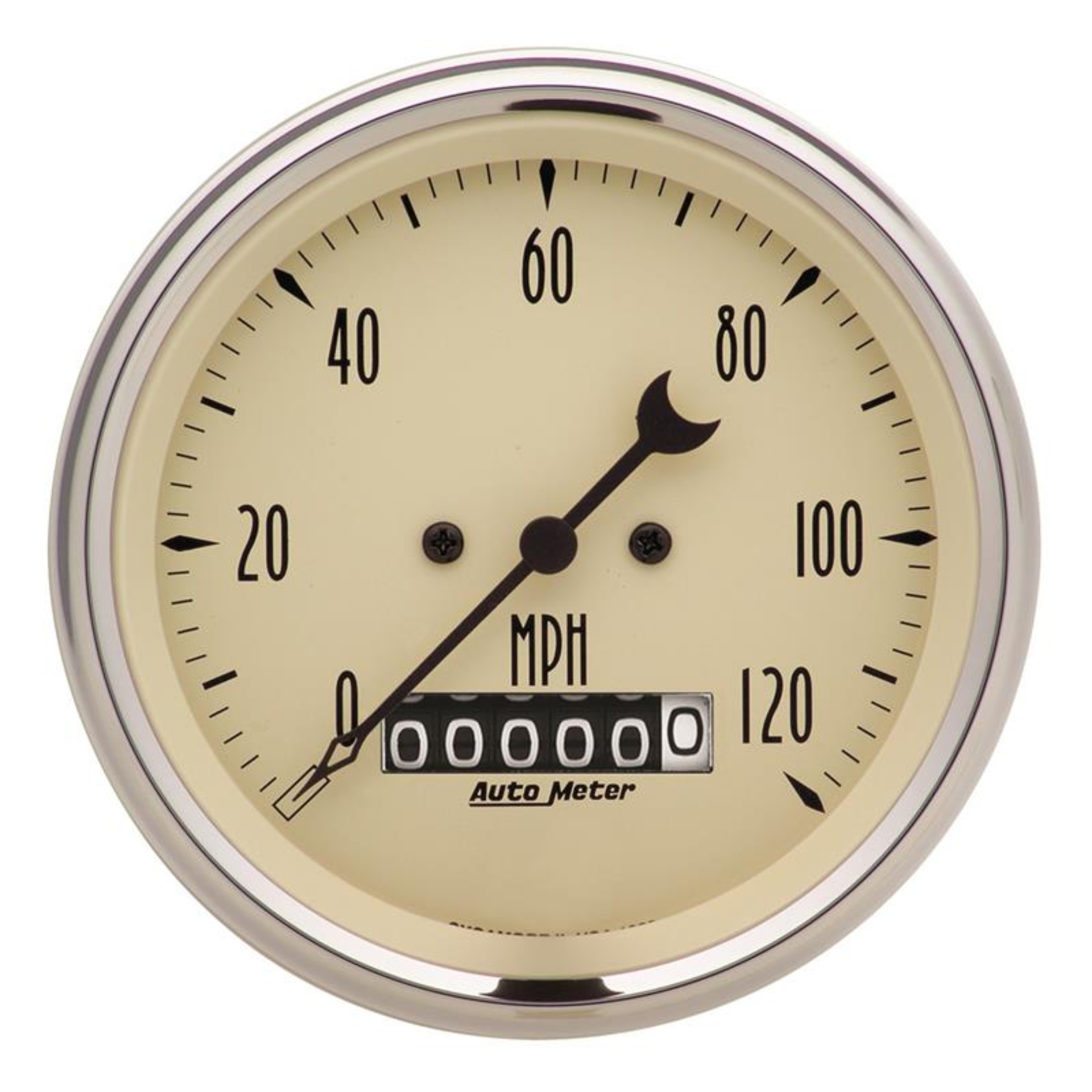 Picture of Autometer 3-3/8in 120mph Antique Beige Elec. Programmable Speedometer w/ Wheel Odometer