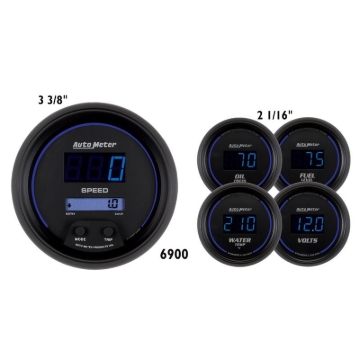Picture of Autometer Cobalt Digital 3-3/8in Programmable Electric Speedometer/ 2-1/16in Electric Oil Pressure