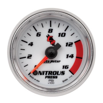 Picture of Autometer C2 2in 0-1600 PSI Full Sweep Electronic Nitrous Gauge