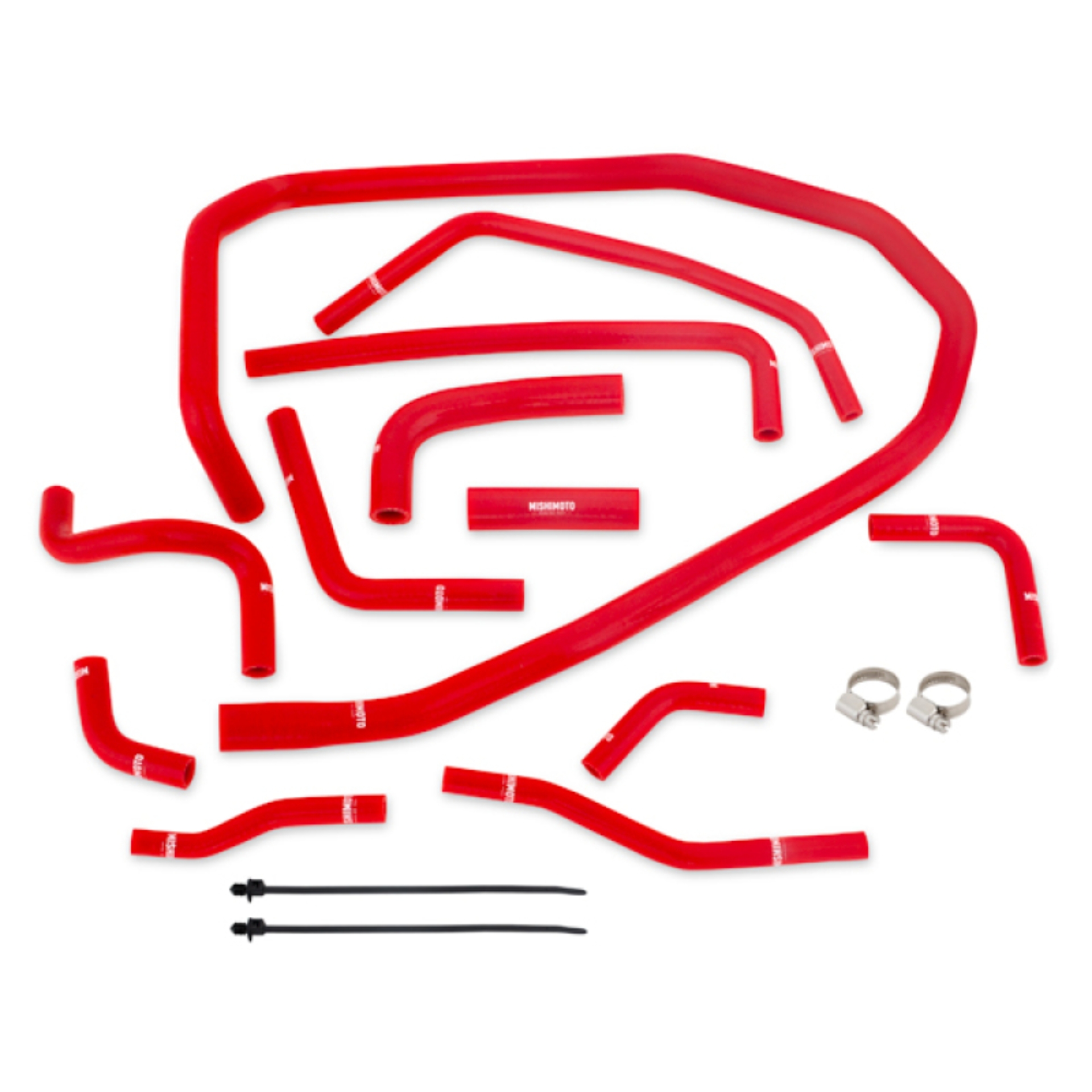 Picture of Mishimoto 2015 Subaru WRX Red Silicone Radiator Coolant Ancillary Hoses Kit