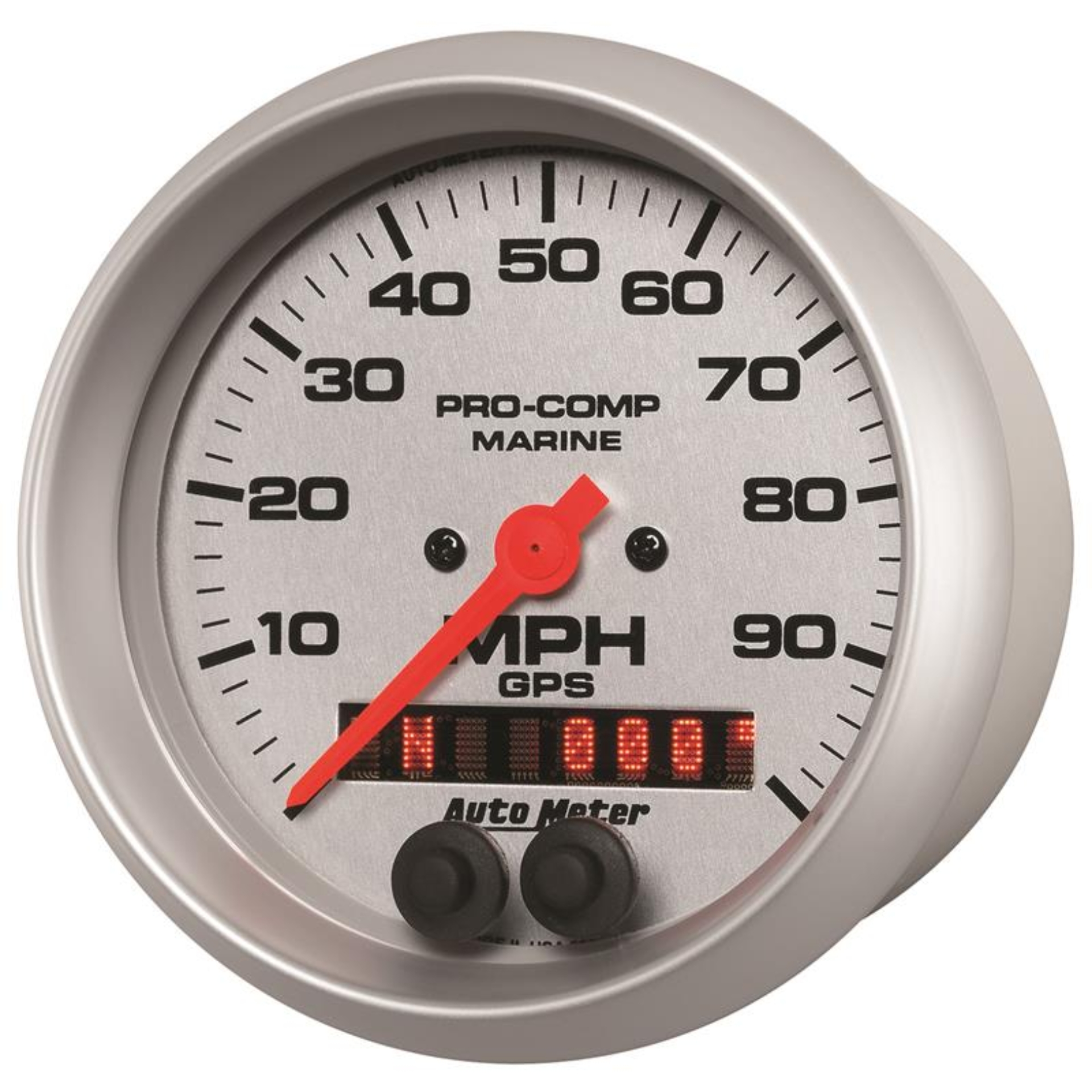 Picture of Autometer Marine Silver 3-3/8in 100MPH GPS Speedometer Gauge