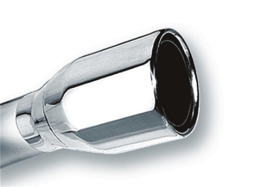 Picture of Borla 2.5in Inlet 4in Single Round Rolled Edge Outlet x 8in Long Weld On Exhaust Tip
