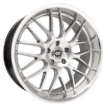 Picture of Enkei Lusso 18x7.5 42mm Offset 5x100 Bolt Pattern 72.6 Bore Hyper Silver w/ Machined Lip Wheel