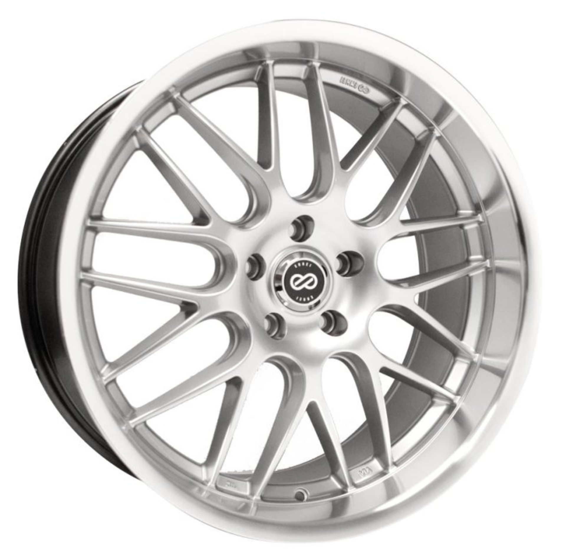 Picture of Enkei Lusso 18x7.5 42mm Offset 5x100 Bolt Pattern 72.6 Bore Hyper Silver w/ Machined Lip Wheel