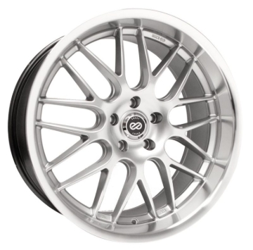 Picture of Enkei Lusso 18x7.5 42mm Offset 5x100 Bolt Pattern 72.6 Bore Hyper Silver w/ Machined Lip Wheel