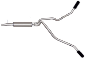 Picture of Gibson 17-18 Ford F-250 Super Duty XLT 6.2L 2.5in Cat-Back Dual Extreme Exhaust - Black