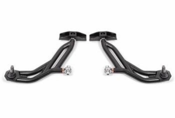 Picture of BMR 10-14 Ford Mustang Adj. Lower A-Arms w/ Delrin/Rod End / 19mm Tall Ball Joint - Black Hammertone