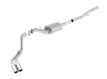 Picture of Borla 14 Silv/Sierra 1500 EC Std/CC Short 143.5in WB S-Type Dual Rolled Side Exit Cat-Back Exhaust