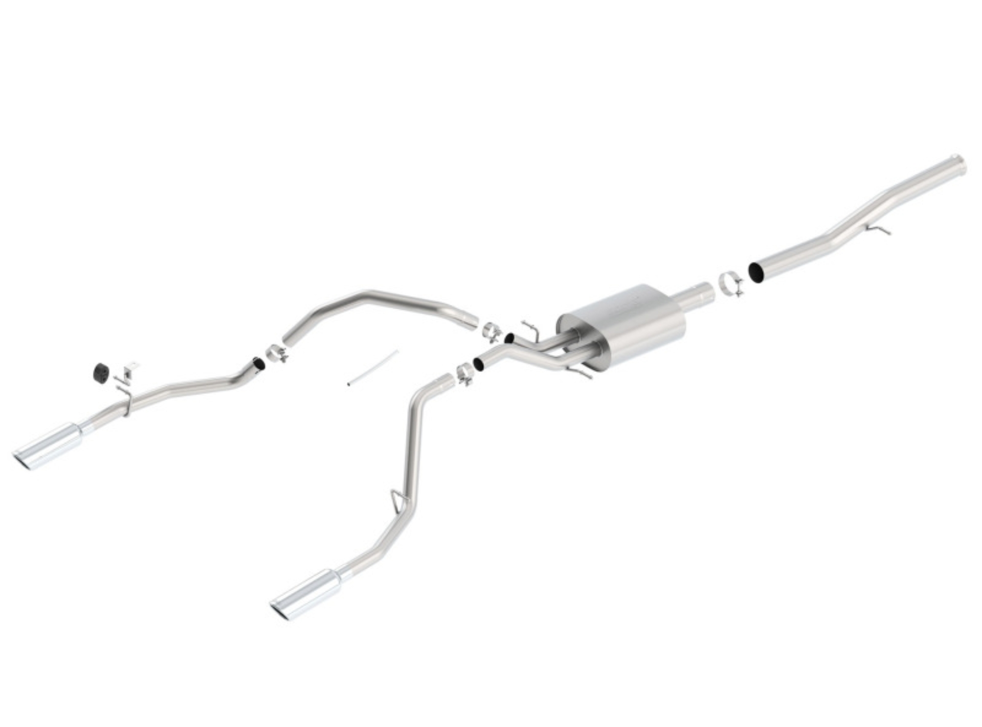 Picture of Borla 14 Silv/Sierra 1500 EC Std/CC Short 143.5in WB Touring Single Split Rear Exit Cat-Back Exhaust
