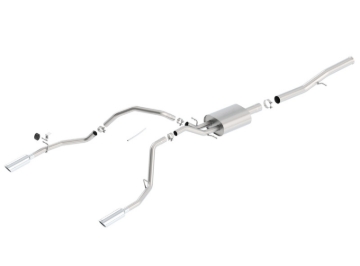 Picture of Borla 14 Silv/Sierra 1500 EC Std/CC Short 143.5in WB Touring Single Split Rear Exit Cat-Back Exhaust
