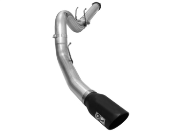 Picture of aFe MACHForce XP Exhaust 5in DPF-Back Stainless Steel Exht 2015 Ford Turbo Diesel V8 6.7L Black Tip
