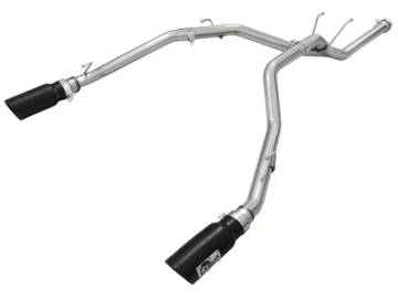 Picture of aFe MACHForce XP DPF-Back Exhaust 2.5in SS with Black Tips 2014 Dodge Ram 1500 V6 3.0L EcoDiesel