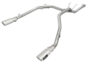 Picture of aFe MACHForce XP DPF-Back Exhaust 2.5in SS with Polished Tips 2014 Dodge Ram 1500 V6 3.0L EcoDiesel