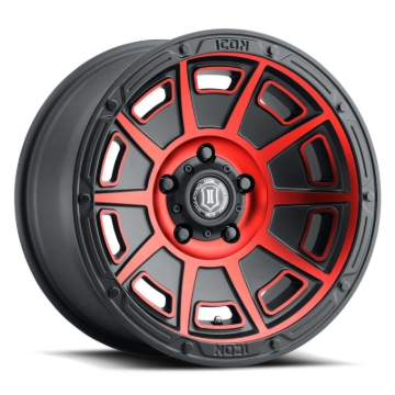 Picture of ICON Victory 17x8.5 6x120 0mm Offset 4.75in BS Satin Black w/Red Tint Wheel