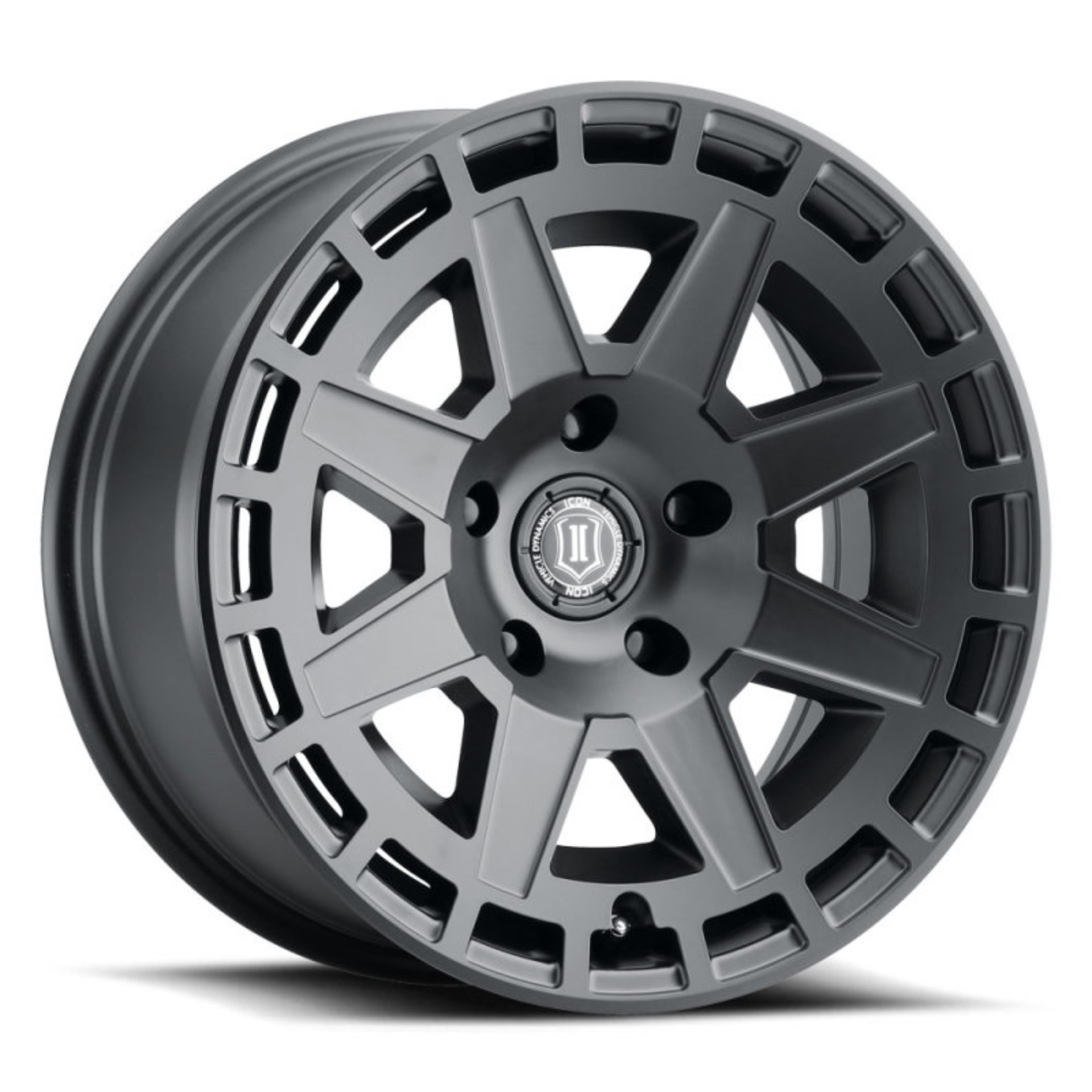 Picture of ICON Compass 17x8.5 6x5.5 0mm Offset 4.75in BS Satin Black Wheel
