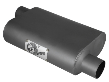 Picture of aFe Scorpion Replacement Alum Steel Muffler 2-1/2in In/Out Baffled Offset/Offset 13inL x10inW x4inH