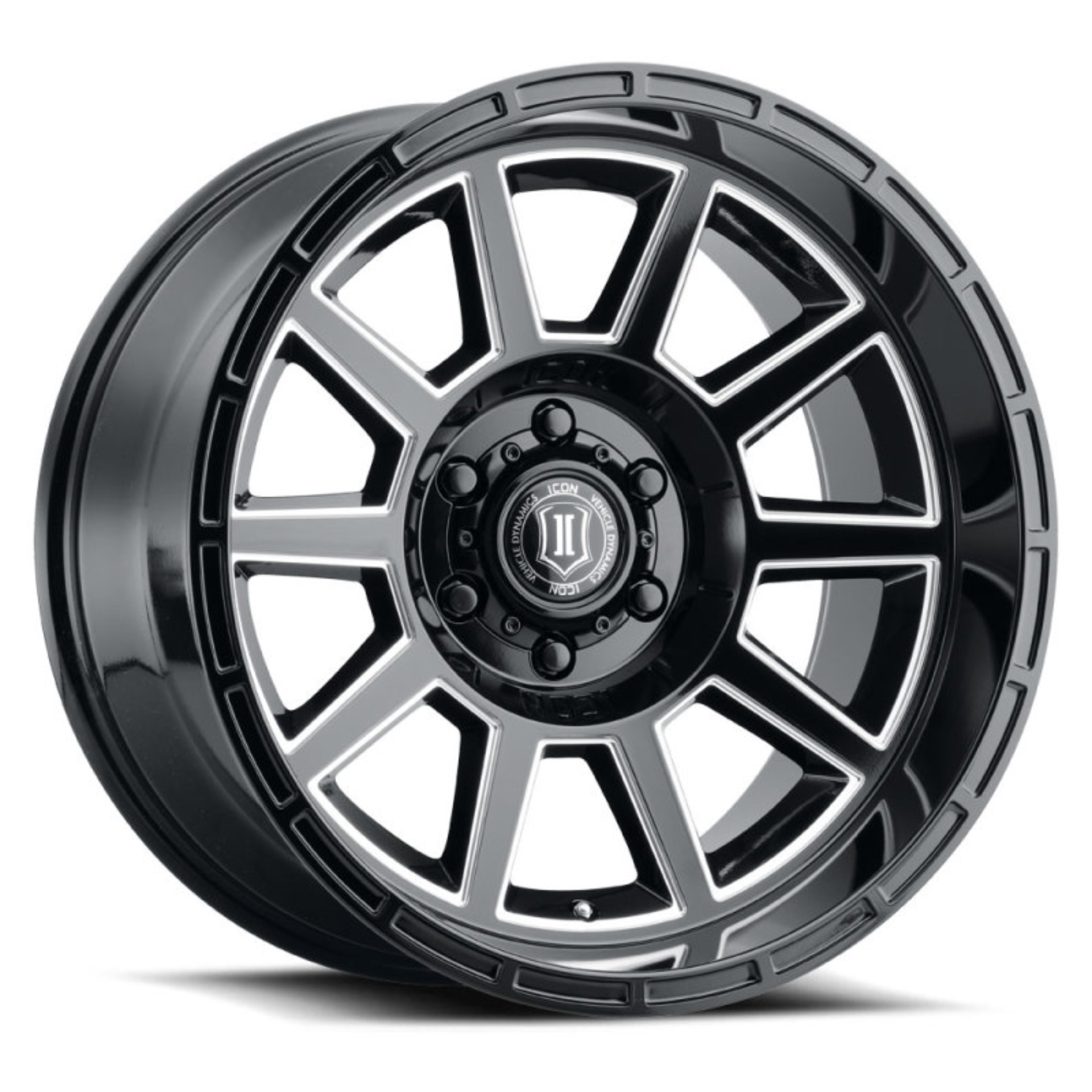 Picture of ICON Recoil 20x10 5x150 -24mm Offset 4.5in BS Gloss Black Milled Spokes Wheel