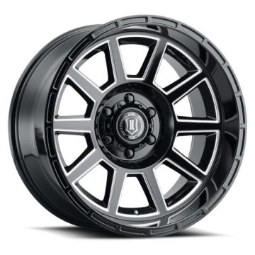 Picture of ICON Recoil 20x10 5x150 -24mm Offset 4.5in BS Gloss Black Milled Spokes Wheel