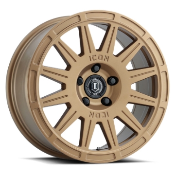 Picture of ICON Ricochet 17x8 5x100 38mm Offset 6in BS Satin Gold Wheel