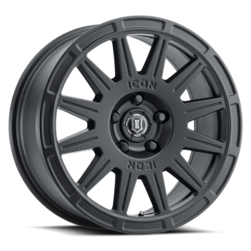 Picture of ICON Ricochet 17x8 5x4.5 38mm Offset 6in BS Satin Black Wheel