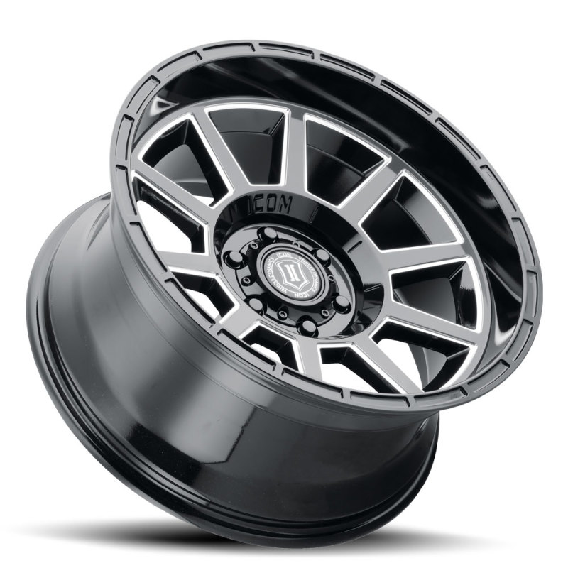 Picture of ICON Recoil 20x10 5x5 -24mm Offset 4.5in BS Gloss Black Milled Spokes Wheel