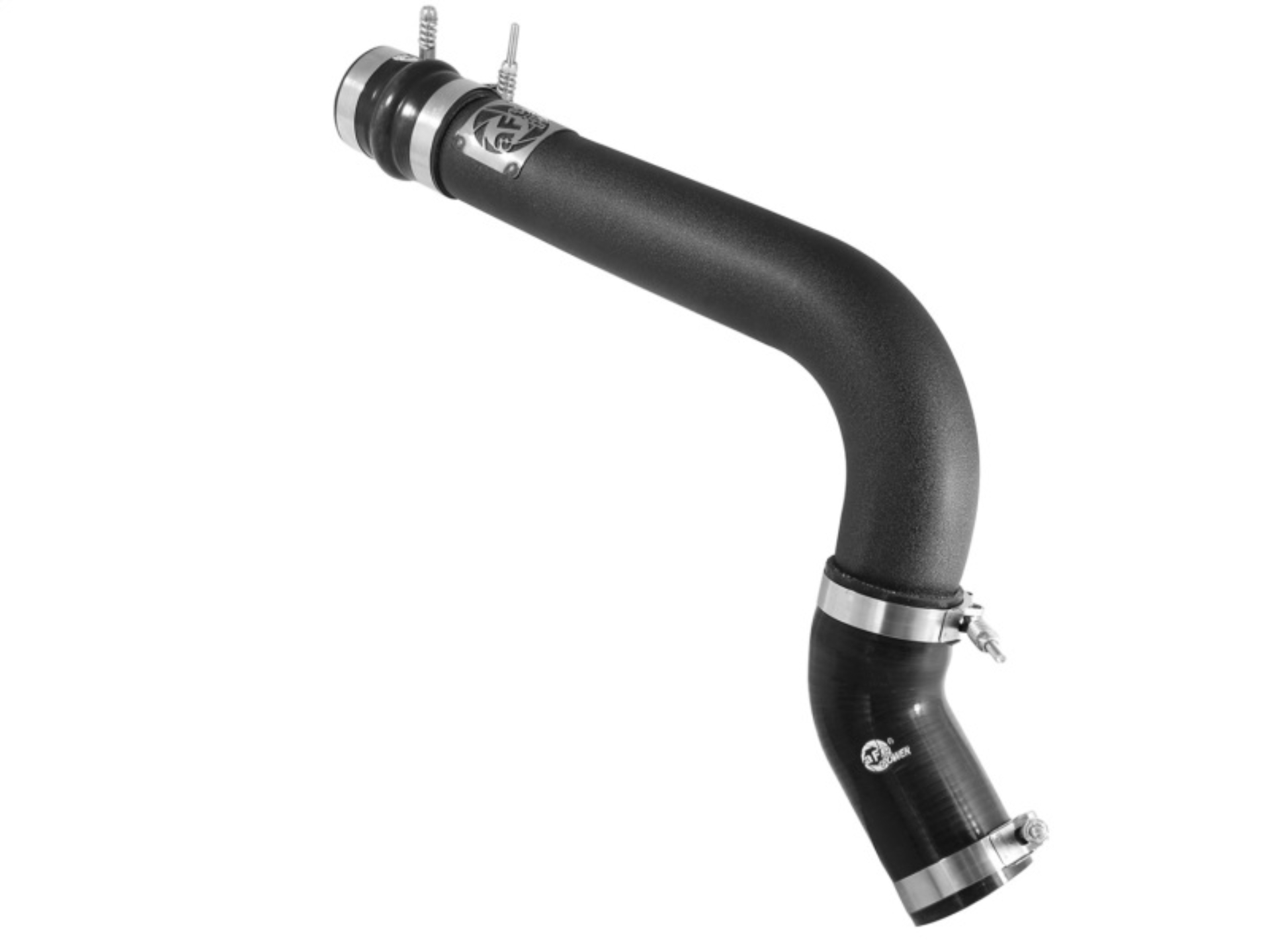Picture of aFe BladeRunner 3in Black Intercooler Tube Hot Side w/ Couplings & Clamps 13-14 Dodge RAM 6.7L (td)