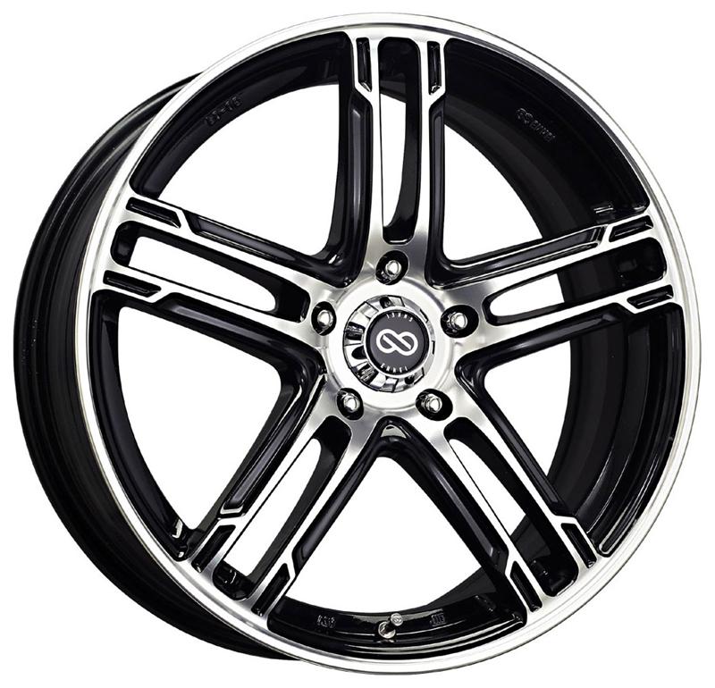 Picture of Enkei FD-05 17x7 5x114.3 Bolt Pattern 50mm Offset 72.6 Hub Bore Black Machined Wheel