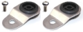 Picture of Torque Solution Radiator Mount Combo with Inserts (Silver) : Mitsubishi Evolution 7/8/9