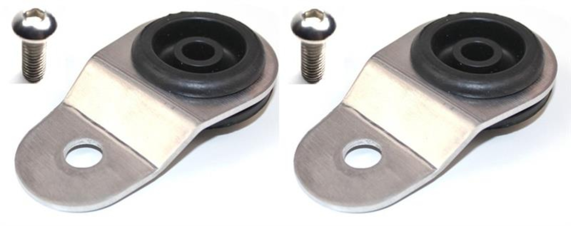 Picture of Torque Solution Radiator Mount Combo with Inserts (Silver) : Mitsubishi Evolution 7/8/9
