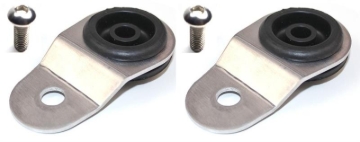 Picture of Torque Solution Radiator Mount Combo with Inserts (Silver) : Mitsubishi Evolution 7/8/9