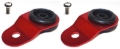Picture of Torque Solution Radiator Mount Combo with Inserts (RED) : Mitsubishi Evolution 7/8/9