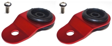 Picture of Torque Solution Radiator Mount Combo with Inserts (RED) : Mitsubishi Evolution 7/8/9
