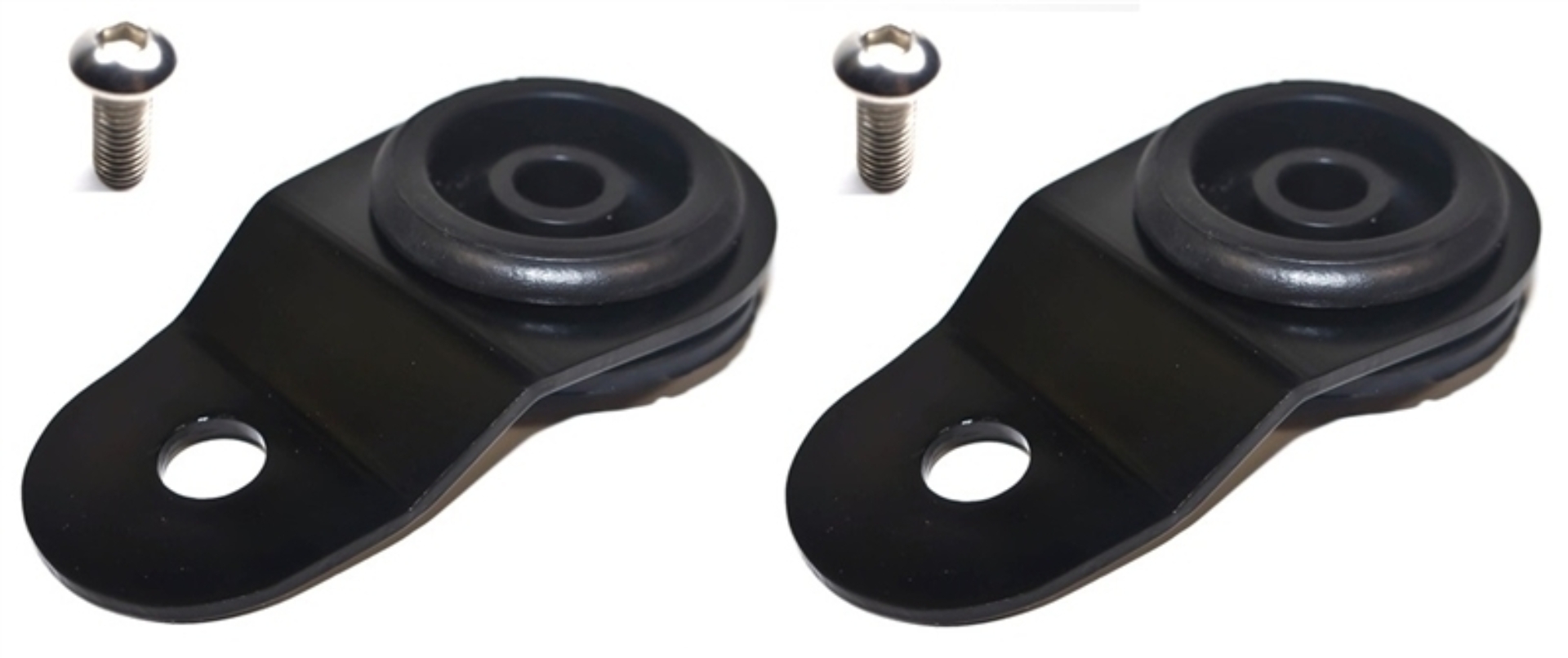 Picture of Torque Solution Radiator Mount Combo with Inserts (Black) : Mitsubishi Evolution 7/8/9