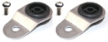 Picture of Torque Solution Radiator Mount Combo with Inserts (Silver) : Mitsubishi Evolution 7/8/9