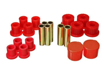 Picture of Energy Suspension 98-11 Ford Ranger 2/4WD Rear Leaf Spring Bushing Set - Red
