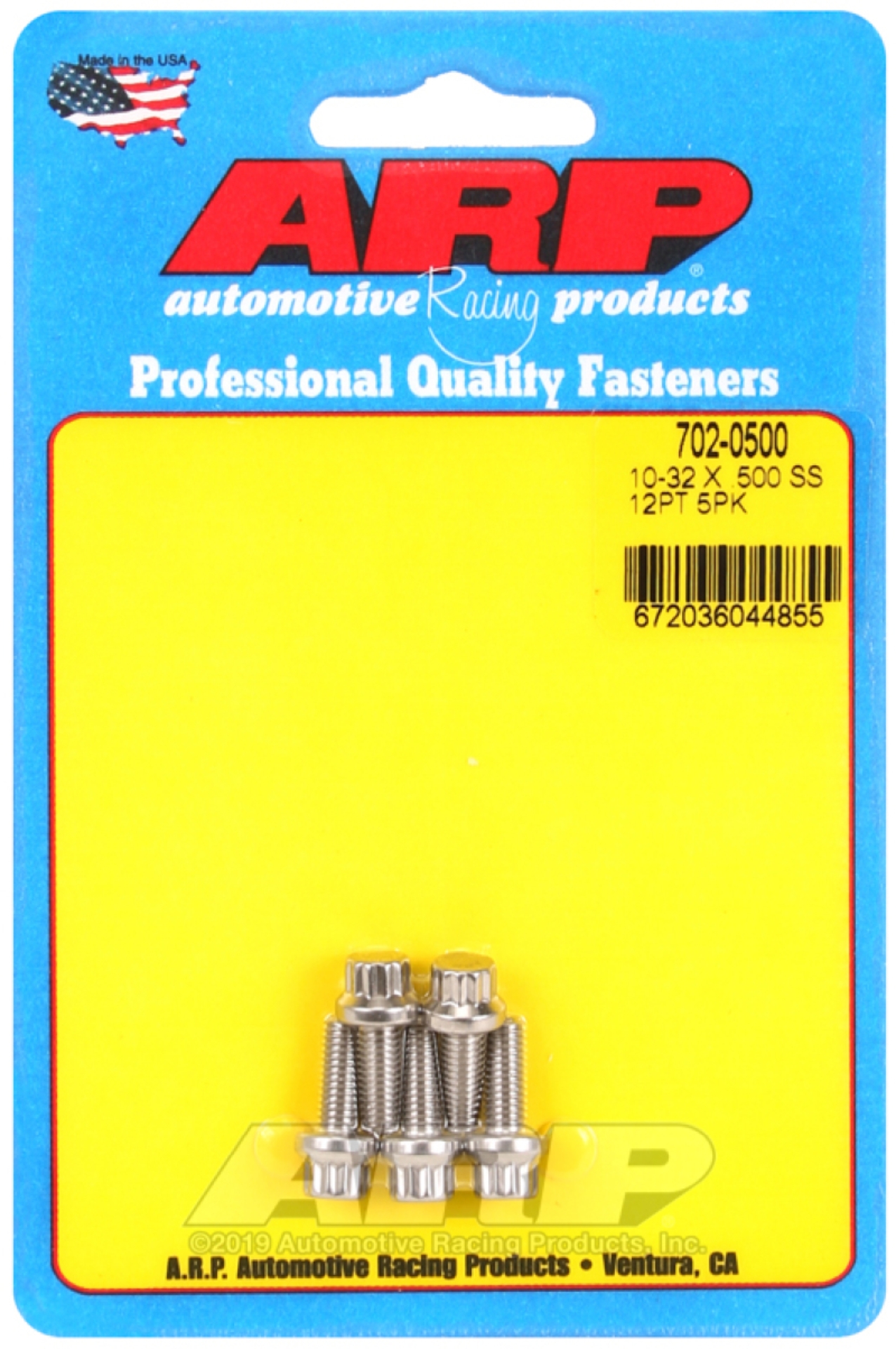 Picture of ARP 10-32 x .500 12pt SS bolts
