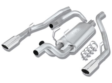 Picture of Borla 09-13 Dodge RAM 1500 5.7L CC/SB w/Fact Sngl Exhaust C/B 3x2.5in Single Round Rolled Split Rear