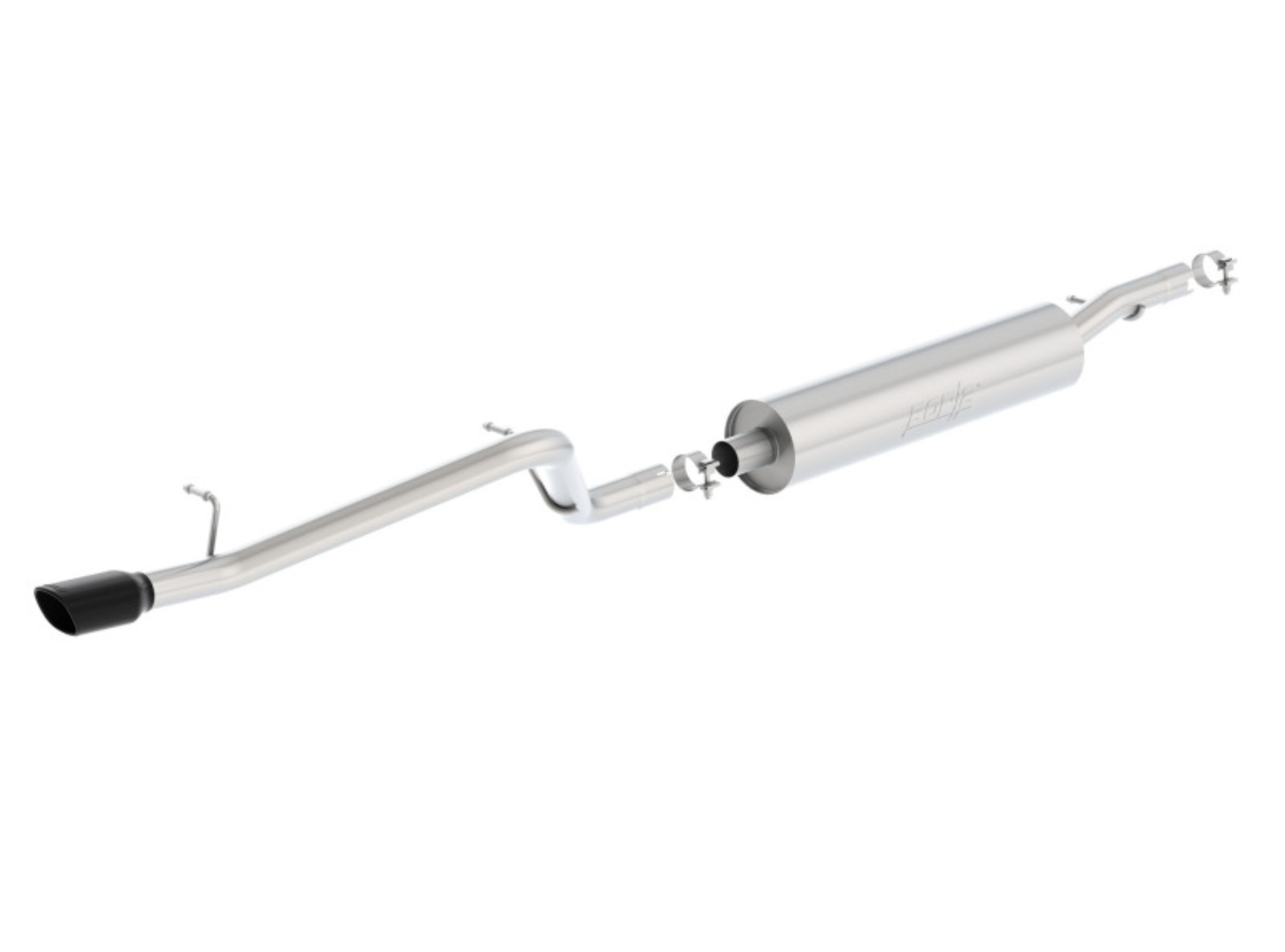 Picture of Borla 12-16 Jeep Wrangler V6 4WD Dirt Sport Cat-Back 2.5in Single Square Rolled Angle Cut Rear
