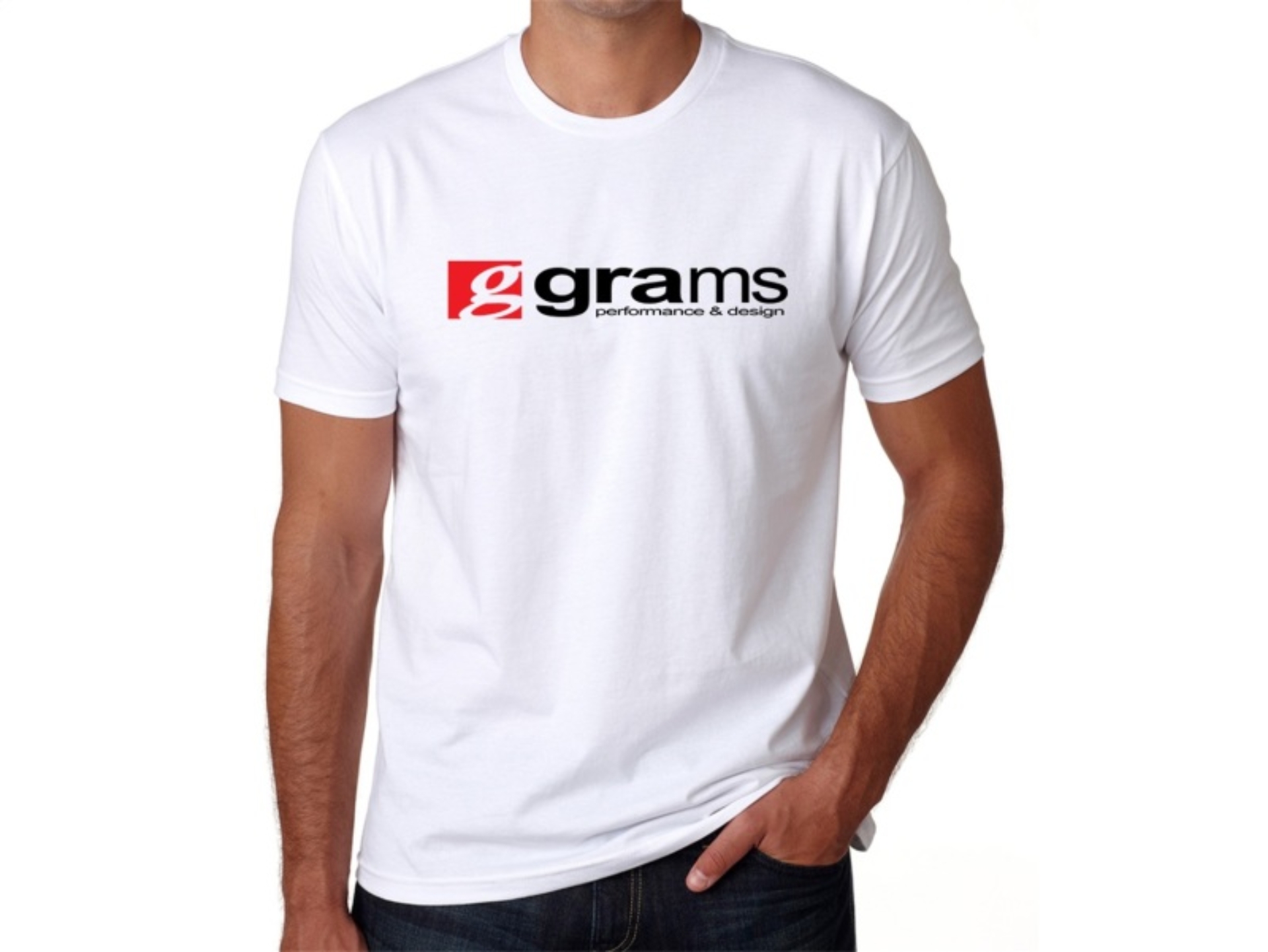 Picture of Grams Performance and Design Logo White T-Shirt - M